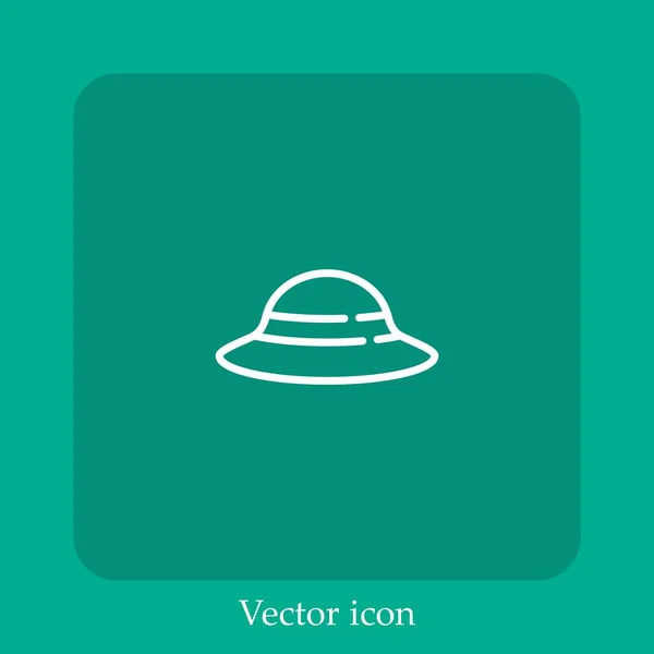 Pamela Vector Icono Icon Line Lineal Con Carrera Editable — Vector de stock