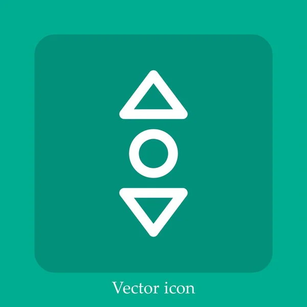 Pfeile Vektor Symbol Lineare Icon Line Mit Editierbarem Strich — Stockvektor