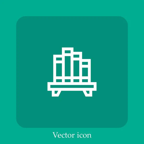 Bücher Vektor Symbol Lineare Icon Line Mit Editierbarem Strich — Stockvektor