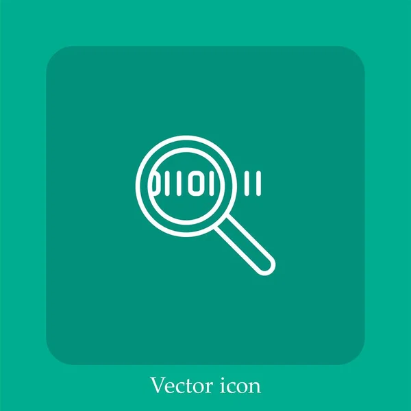 Passwort Vektor Symbol Lineare Icon Line Mit Editierbarem Strich — Stockvektor