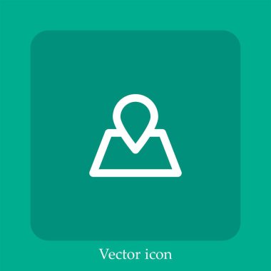 yer tutucu vektör simgesi doğrusal simgesi. Düzenlenebilir vuruş çizgisi