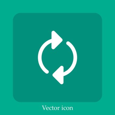 Vektör simgesi doğrusal simgesini tazele. Düzenlenebilir vuruşla satır