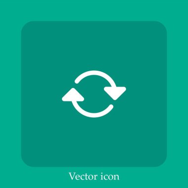 Vektör simgesi doğrusal simgesini tazele. Düzenlenebilir vuruşla satır