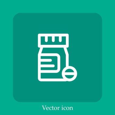 uyuşturucu vektör doğrusal simgesi. Düzenlenebilir vuruşla çizgi