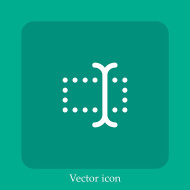 metin vektörü doğrusal simgesi. Düzenlenebilir vuruş ile satır