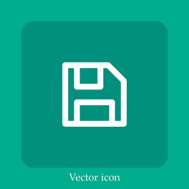 Vektör simgesini düzenlenebilir vuruş ile kaydet.