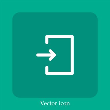 vektör simgesi doğrusal simgesini kontrol et. Düzenlenebilir vuruş ile satır