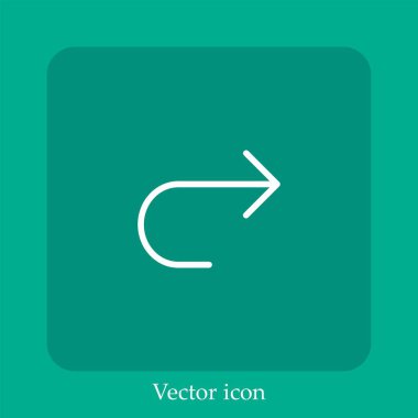 Vektör simgesi doğrusal simgesini atla. Düzenlenebilir vuruş ile satır