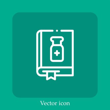 tıbbı vektör doğrusal simgesi. Düzenlenebilir vuruş ile satır