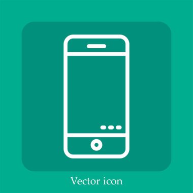 akıllı telefon vektör simgesi doğrusal simgesi. Düzenlenebilir vuruş çizgisi