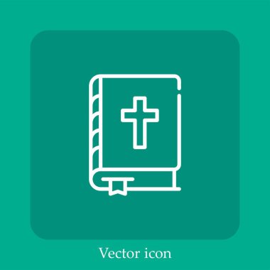 İncil vektörü simgesi doğrusal simgesi. Düzenlenebilir vuruş ile satır
