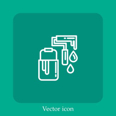 boyanmış vektör doğrusal simgesi. Düzenlenebilir vuruşla çizgi