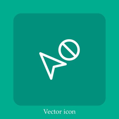 işaretleyici vektör doğrusal simgesi. Düzenlenebilir vuruş ile çizgi