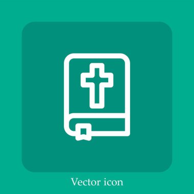 İncil vektörü simgesi doğrusal simgesi. Düzenlenebilir vuruş ile satır