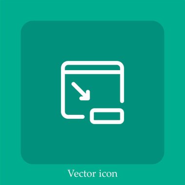 Web sayfası vektör simgesi doğrusal simgesi. Düzenlenebilir vuruş ile satır