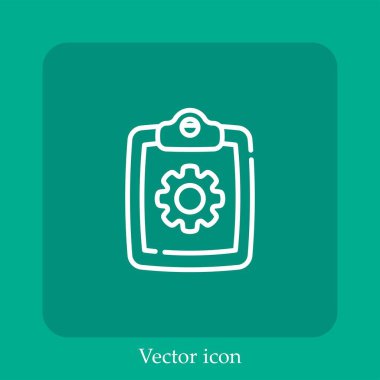 Ayarlar vektör doğrusal simgesi. Düzenlenebilir vuruş çizgisi