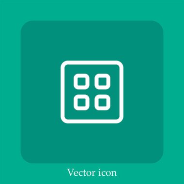 Kiremit vektör doğrusal simgesi. Düzenlenebilir vuruş ile satır