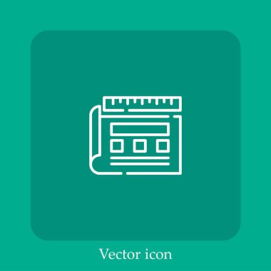 Prototip vektör doğrusal simgesi. Düzenlenebilir vuruş çizgisi