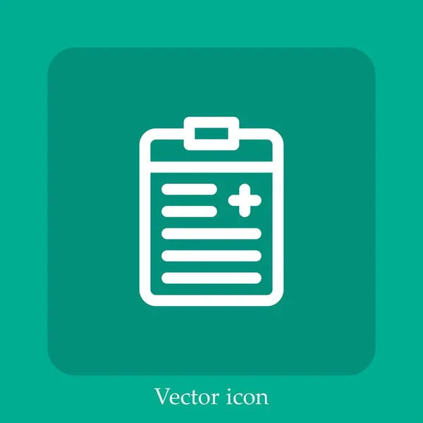 Paciente Icono Vectorial Icon Line Lineal Con Carrera Editable — Vector de stock