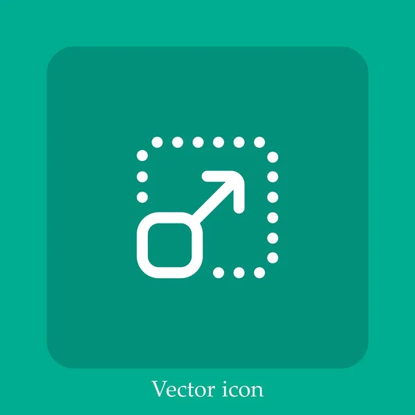 Cambiar Tamaño Del Icono Del Vector Icon Line Lineal Con — Vector de stock