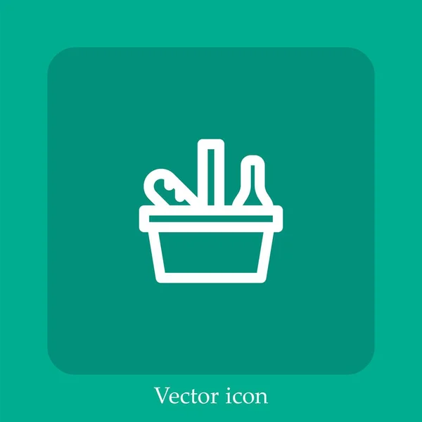 Picknick Vektor Symbol Lineare Icon Line Mit Editierbarem Strich — Stockvektor