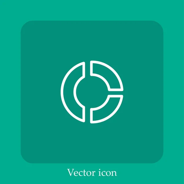 Pie Chart Vector Icon — Stock Vector