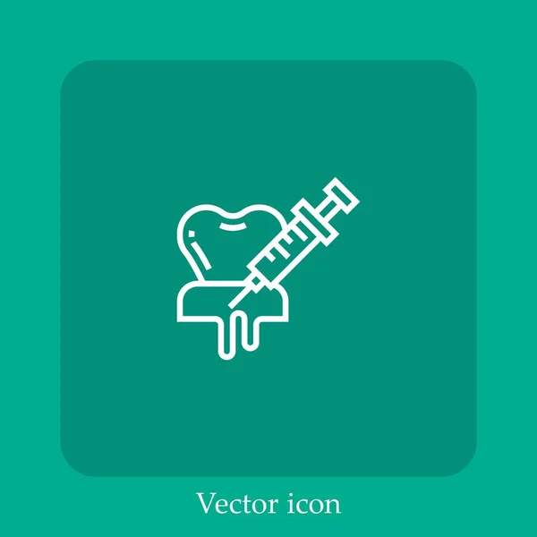 Betäubungsmittel Vektor Symbol Lineare Icon Line Mit Editierbarem Strich — Stockvektor