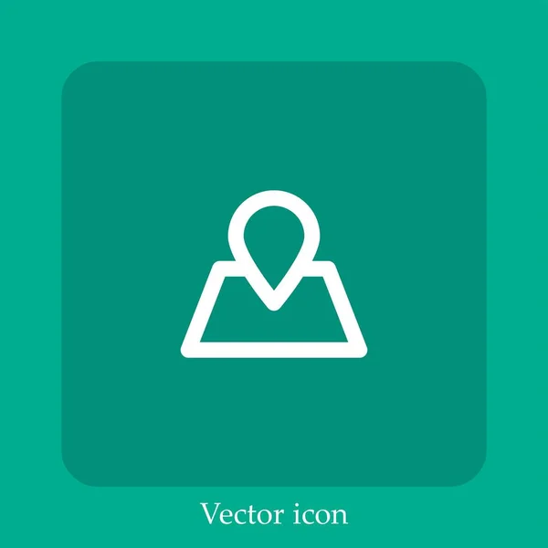 Ícone Vetorial Placeholder Linear Icon Line Com Curso Editável — Vetor de Stock