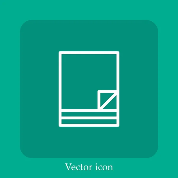 Postit Stack Vector Icon Lineare Icon Line Mit Editierbarem Strich — Stockvektor