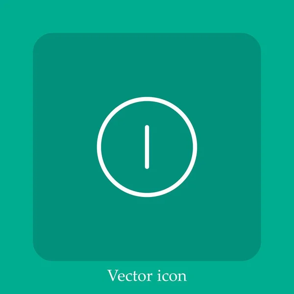 Power Vector Icon Lineare Icon Line Mit Editierbarem Strich — Stockvektor