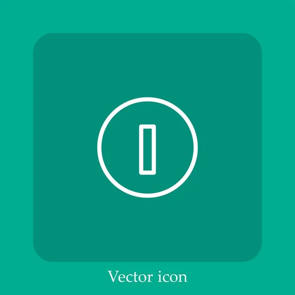 Иконка Power Vector Linear Icon Line Редактируемым Штрихом — стоковый вектор
