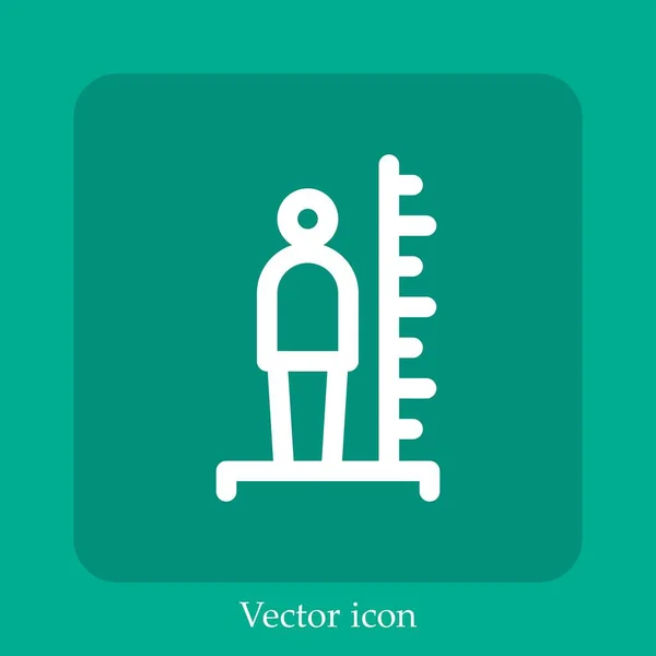 Höhenvektorsymbol Linear Icon Line Mit Editierbarem Strich — Stockvektor