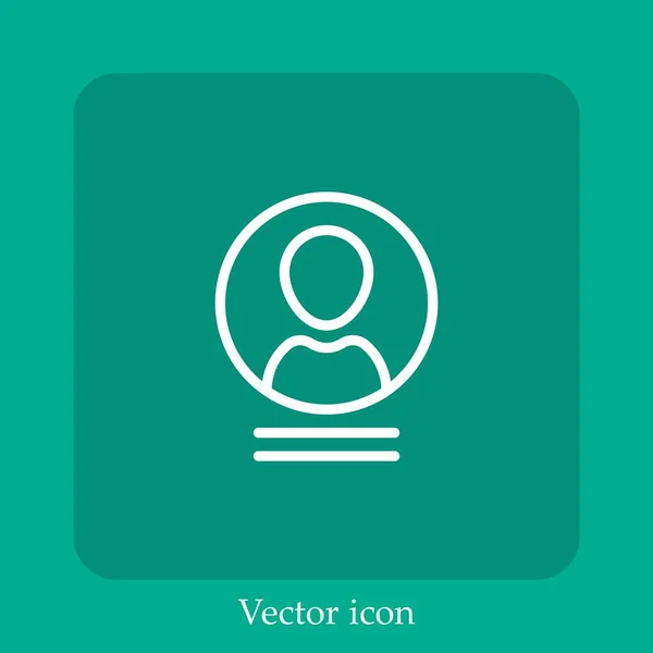 Profil Vektor Symbol Lineare Icon Line Mit Editierbarem Strich — Stockvektor