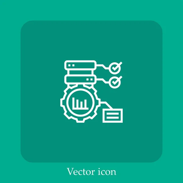 Optimización Icono Vectorial Icon Line Lineal Con Carrera Editable — Vector de stock