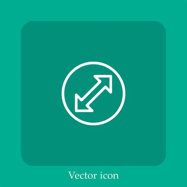 Icono Vector Transferencia Icon Line Lineal Con Carrera Editable — Vector de stock