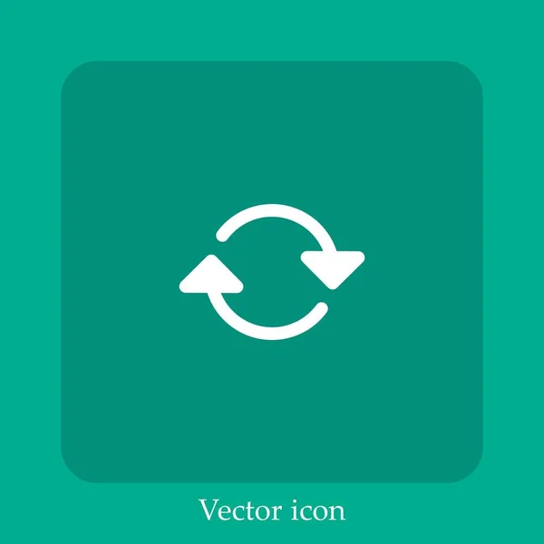 Refresh Vector Icon Linear Icon Line Editable Stroke — Stock Vector