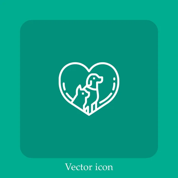 Pet Care Vektor Icon Lineare Icon Line Mit Editierbarem Strich — Stockvektor