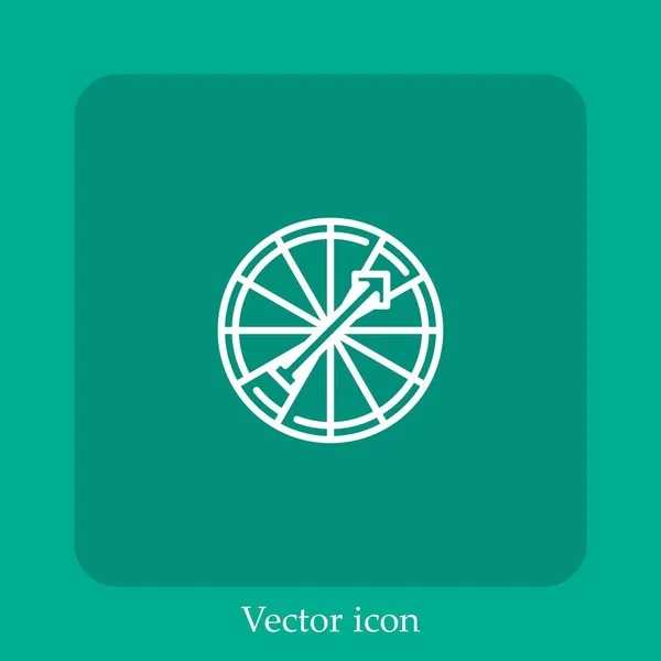 Рулетка Значком Вектора Стрелки — стоковый вектор