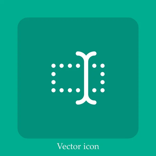 Icône Vectorielle Texte Icône Linéaire Ligne Avec Trait Modifiable — Image vectorielle