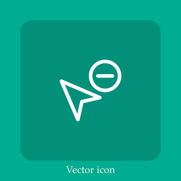 Ícone Vetor Seta Linear Icon Line Com Curso Editável — Vetor de Stock