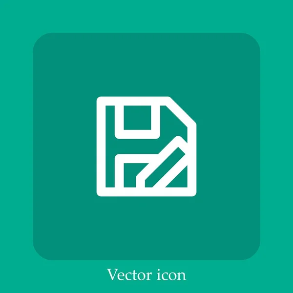 Vektor Symbol Speichern Lineare Icon Line Mit Editierbarem Strich — Stockvektor
