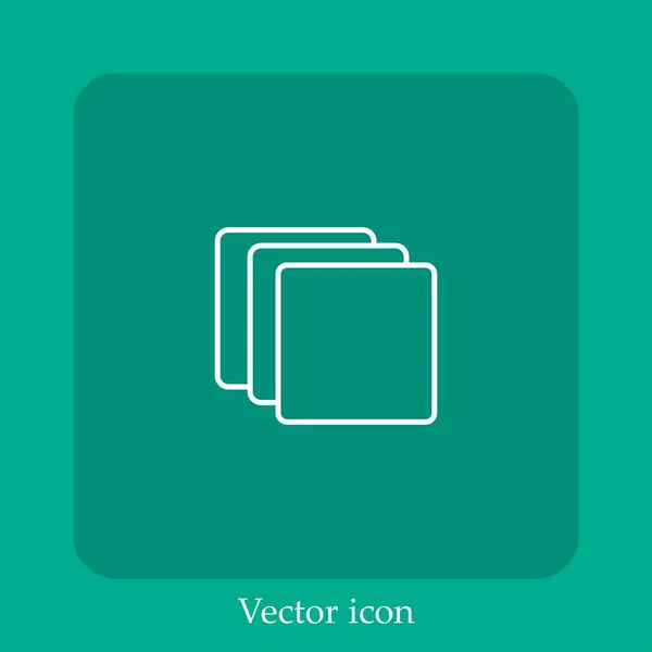 Fotos Ícone Vetor Linear Icon Line Com Curso Editável — Vetor de Stock