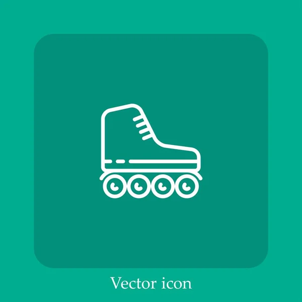 Skate Vektor Symbol Lineare Icon Line Mit Editierbarem Strich — Stockvektor