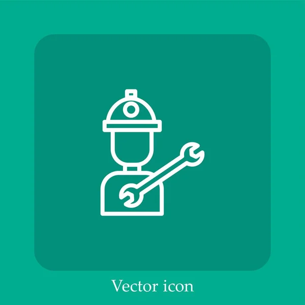 Mechanisches Vektorsymbol Linear Icon Line Mit Editierbarem Strich — Stockvektor