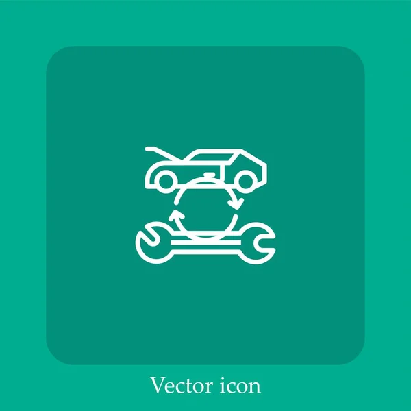 Repair Vector Icon Linear Icon Line Editable Stroke — Stock Vector