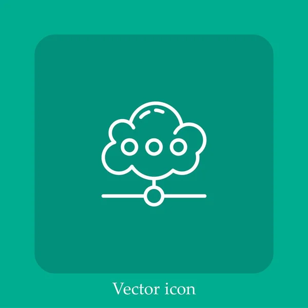 Icono Vector Almacenamiento Icon Line Lineal Con Carrera Editable — Vector de stock