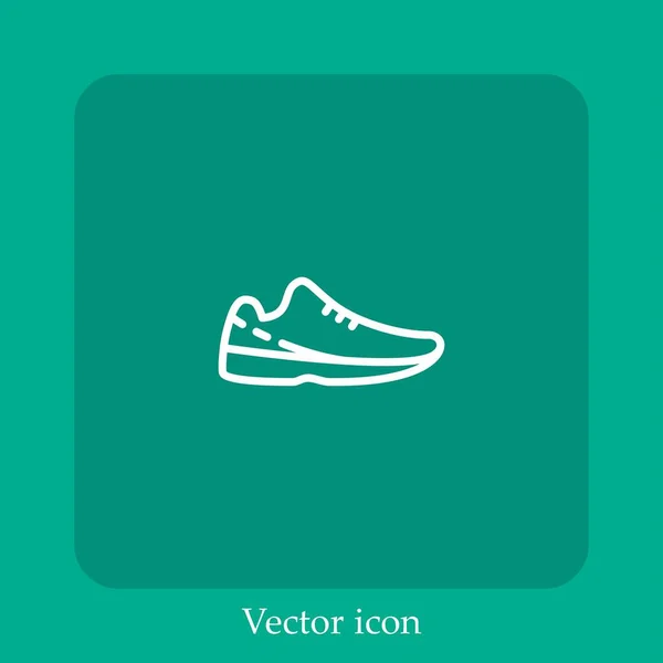 Turnschuhe Vektor Symbol Lineare Icon Line Mit Editierbarem Strich — Stockvektor