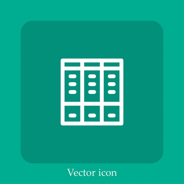 Vector Archivo Icono Lineal Icon Line Con Carrera Editable — Vector de stock