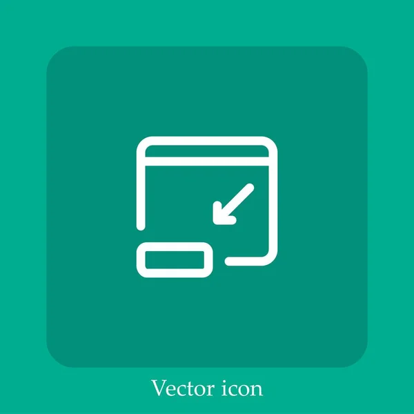 Ícone Vetor Página Web Icon Line Linear Com Curso Editável — Vetor de Stock