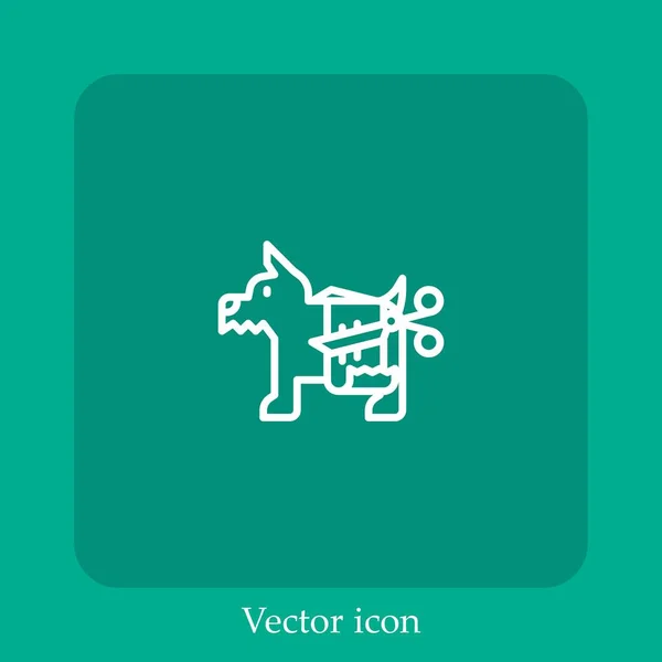 Pet Vektor Symbol Lineare Icon Line Mit Editierbarem Strich — Stockvektor
